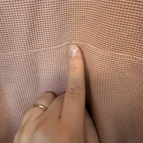 Alo Waffleknit Hoodie Dusty Pink Athleisure Oversized Boxy Preppy Large? - Picture 3 of 7